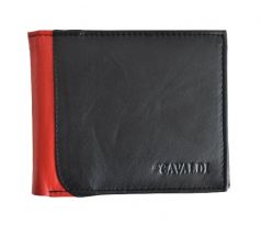 Pánska kožená peňaženka Cavaldi N992-SPN červeno-čierna