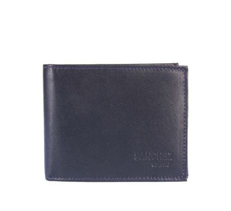 Pánska kožená RFID peňaženka v krabičke Sanchez AM-102R-059 tmavomodrá