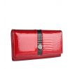 Dámska kožená peňaženka v krabičke Cavaldi so vzorom hadej kože H22-3-RS červená