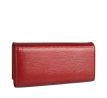 Dámska kožená peňaženka v krabičke Cavaldi so vzorom hadej kože H24-1-SH červená