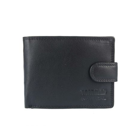 Pánska kožená RFID peňaženka v krabičke Wild 702X-BLK-GT čierna